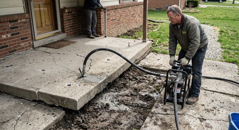 Sunken Slab Repair in Des Moines, IA